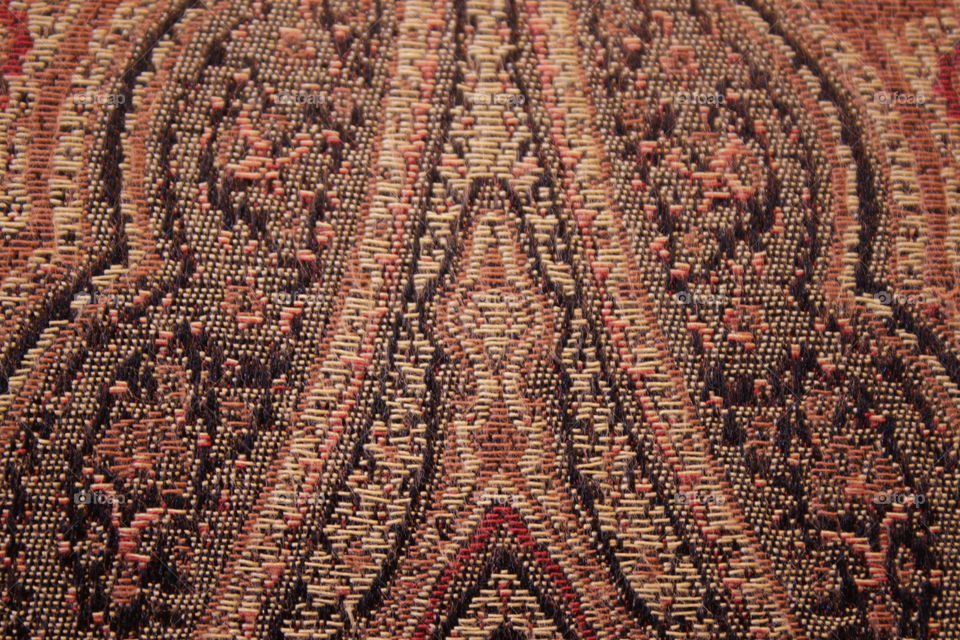 Multi-patterned chair close-up