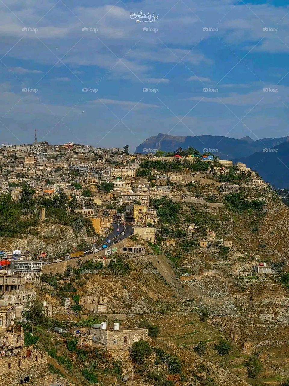 Glory be to God, the magnificent and picturesque view and the natural green trees are a view that is nothing more wonderful than it