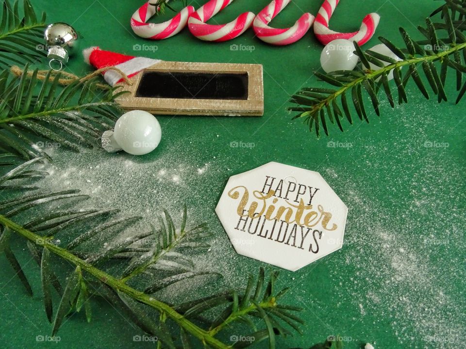 Christmas decoration with gift tag