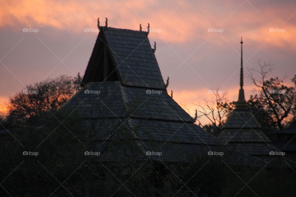 Building at Sunset