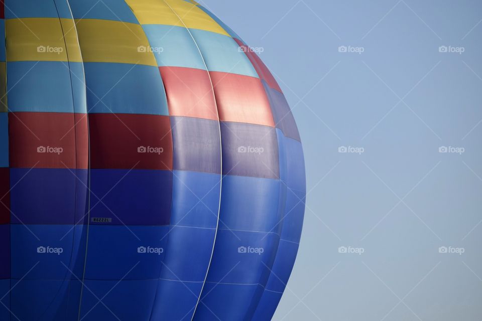 Close-up of a hot air balloon