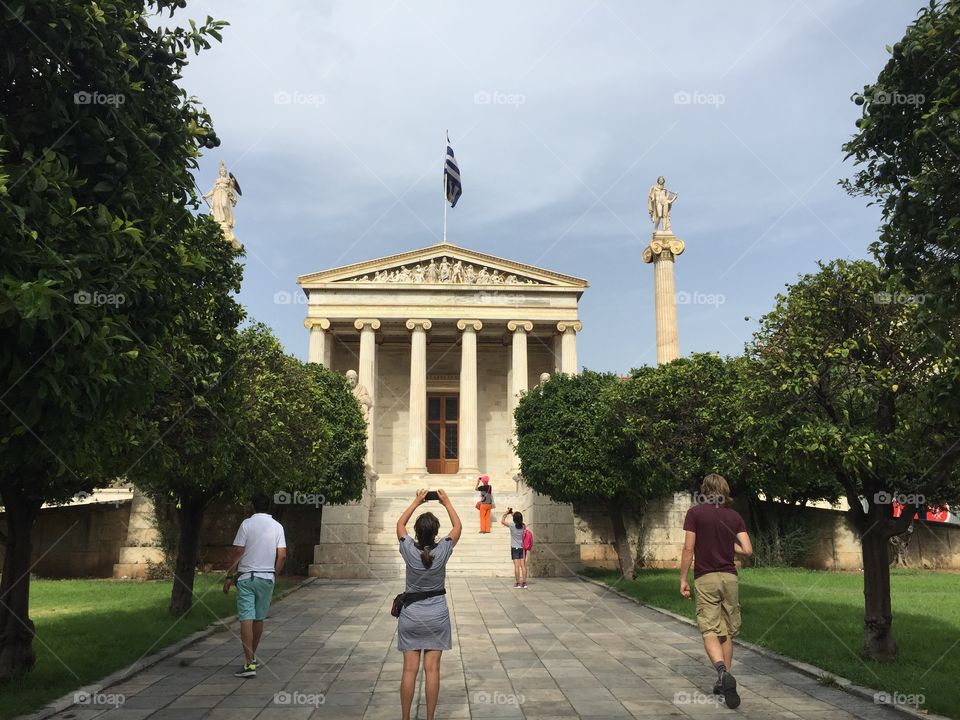 Admiring the Athens city landscape 