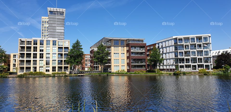 Block of flats at the waterside