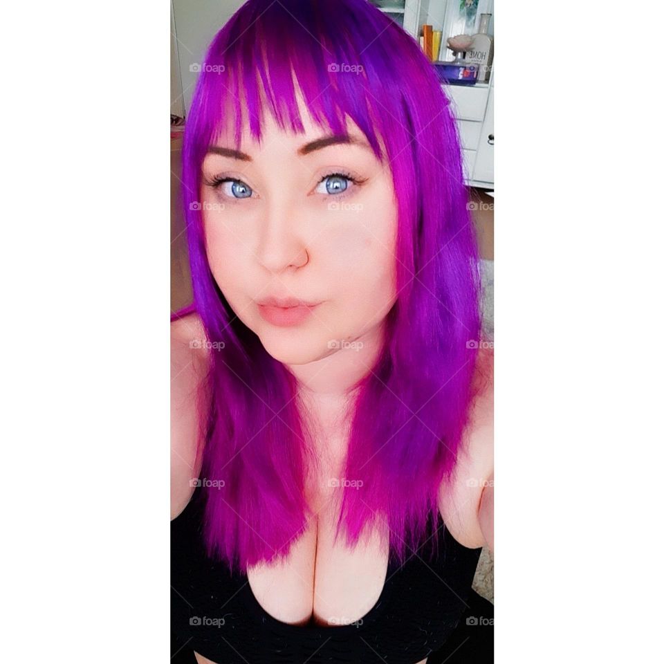 Purple haircolor
