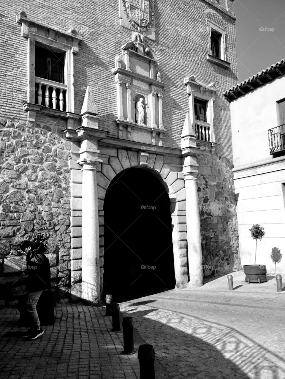 building in Toledo, Spain Madrid, beautiful architecture and design in its structure, internal part