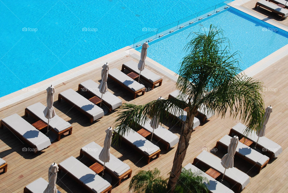 summer hotel pool greece by mrarflox