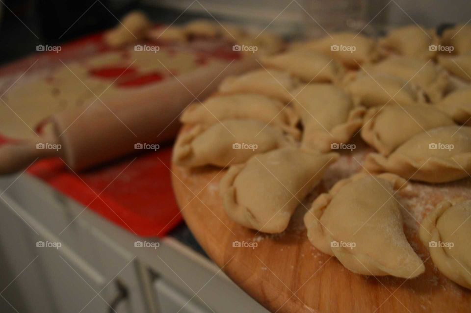 dumplings. preparing polish meal