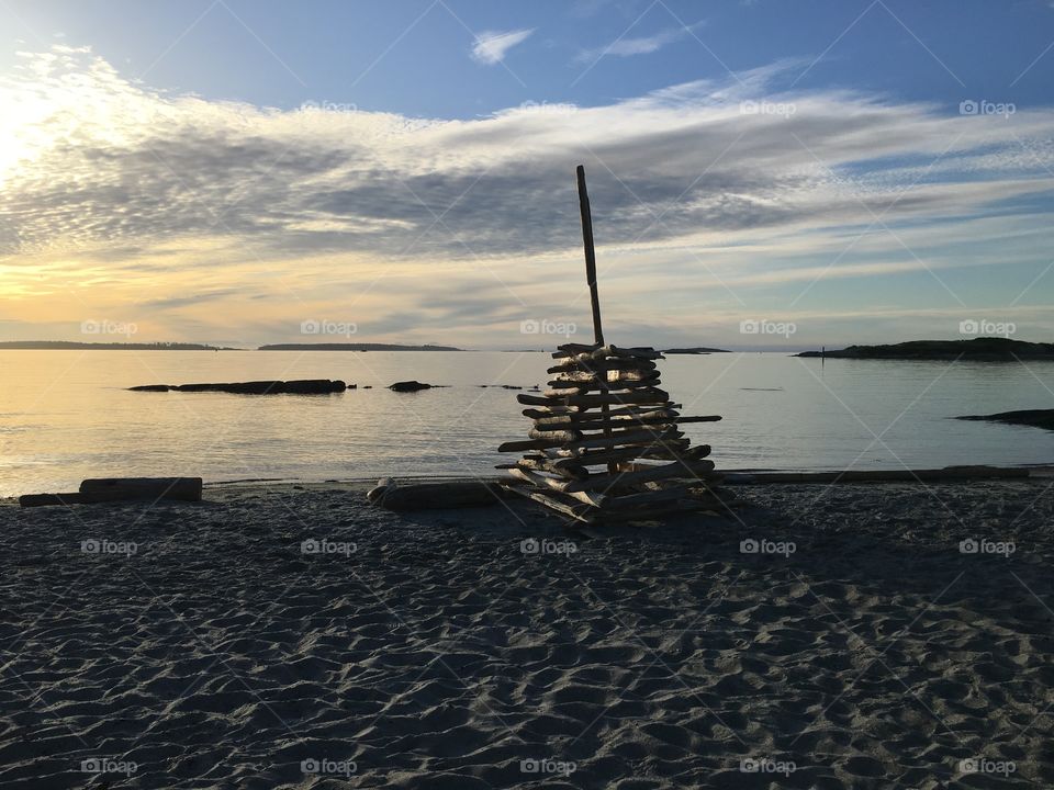 On the beach