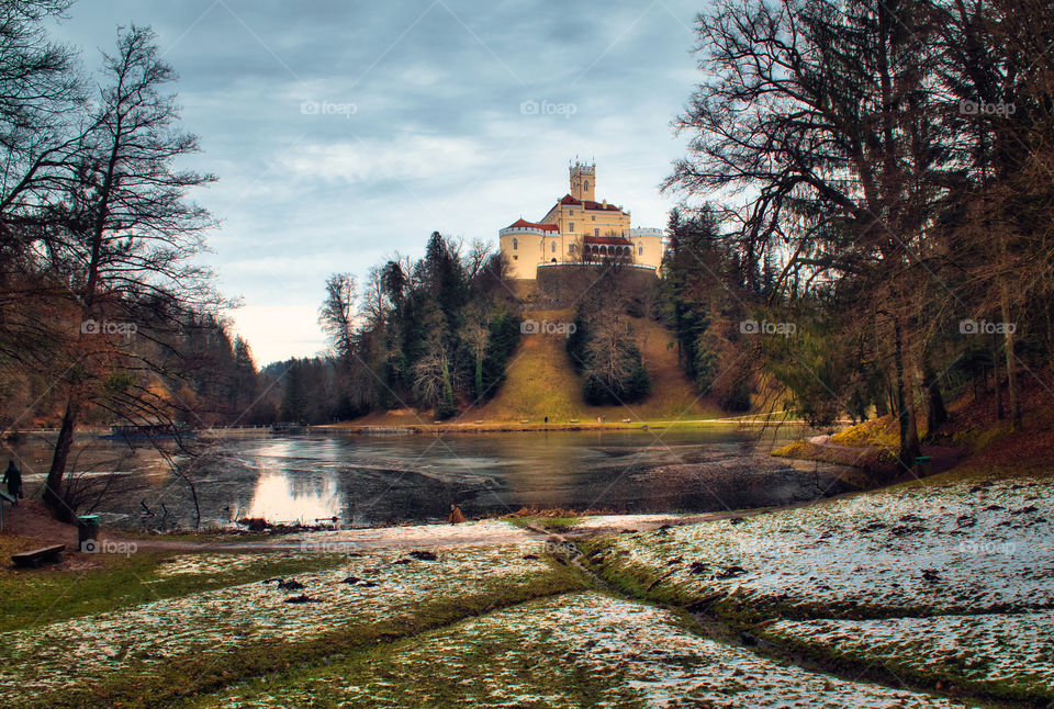 Castle trakoscan in Croatia at winter time