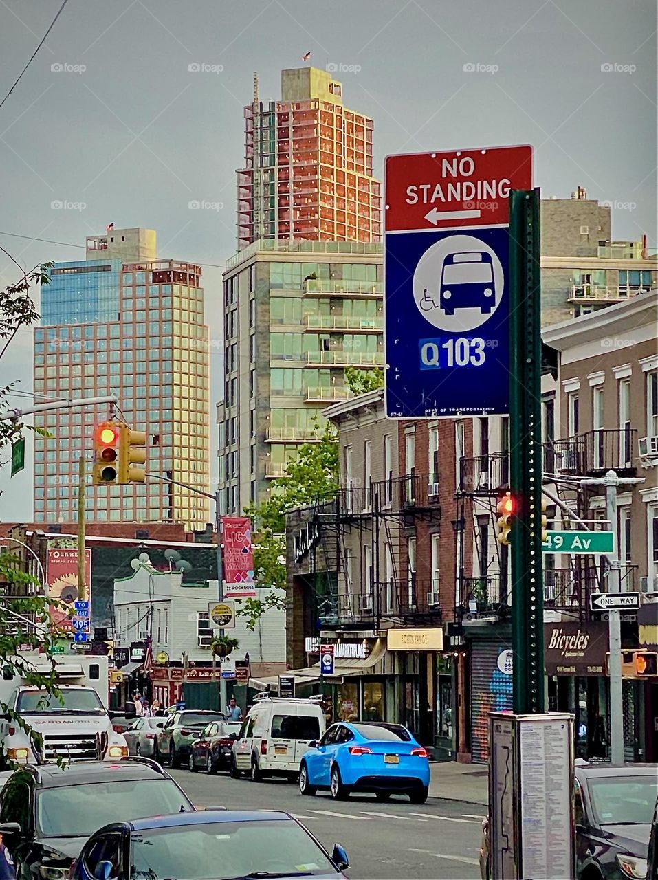 A rustic looking cityscape image from “Vernon Jackson Ave” in LIC, Queens near the “Pulaski Bridge” and “Newtown Creek”, an ocean inlet of the “East River”. 2022. Hypnotic Productions