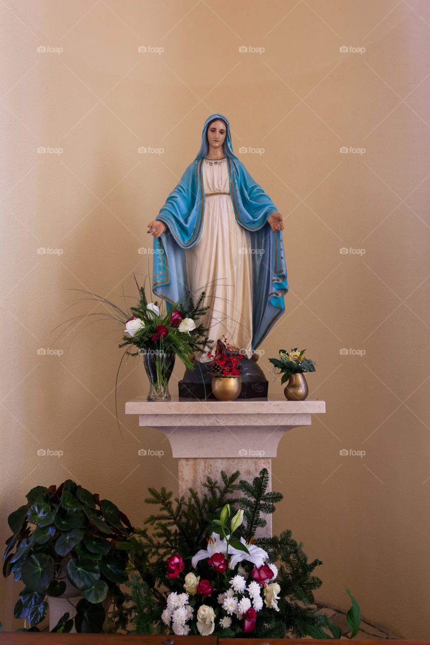 Virgin Mary statue