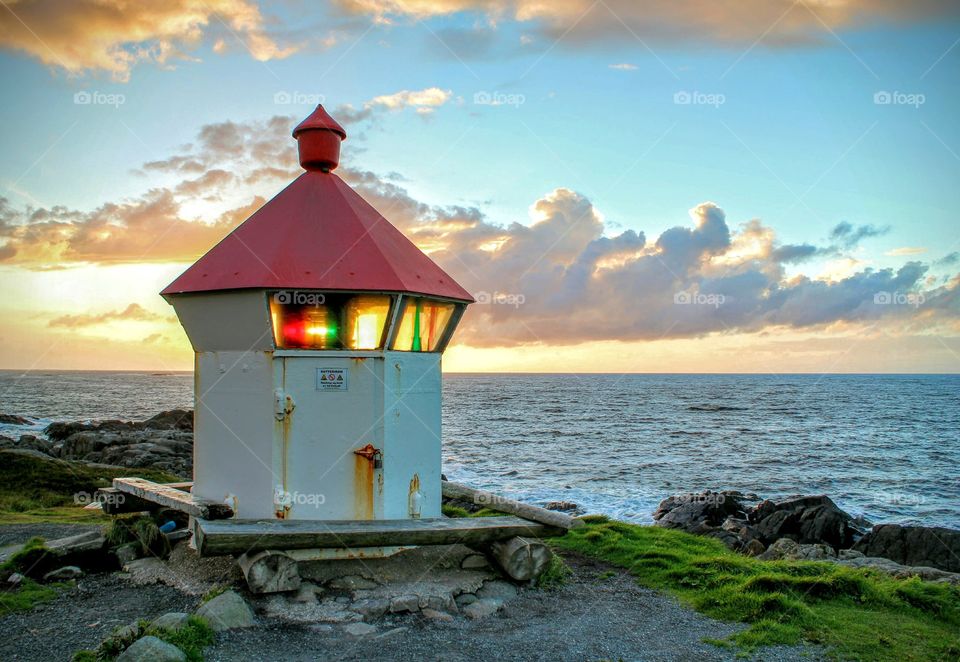 An old lighthouse near the sea