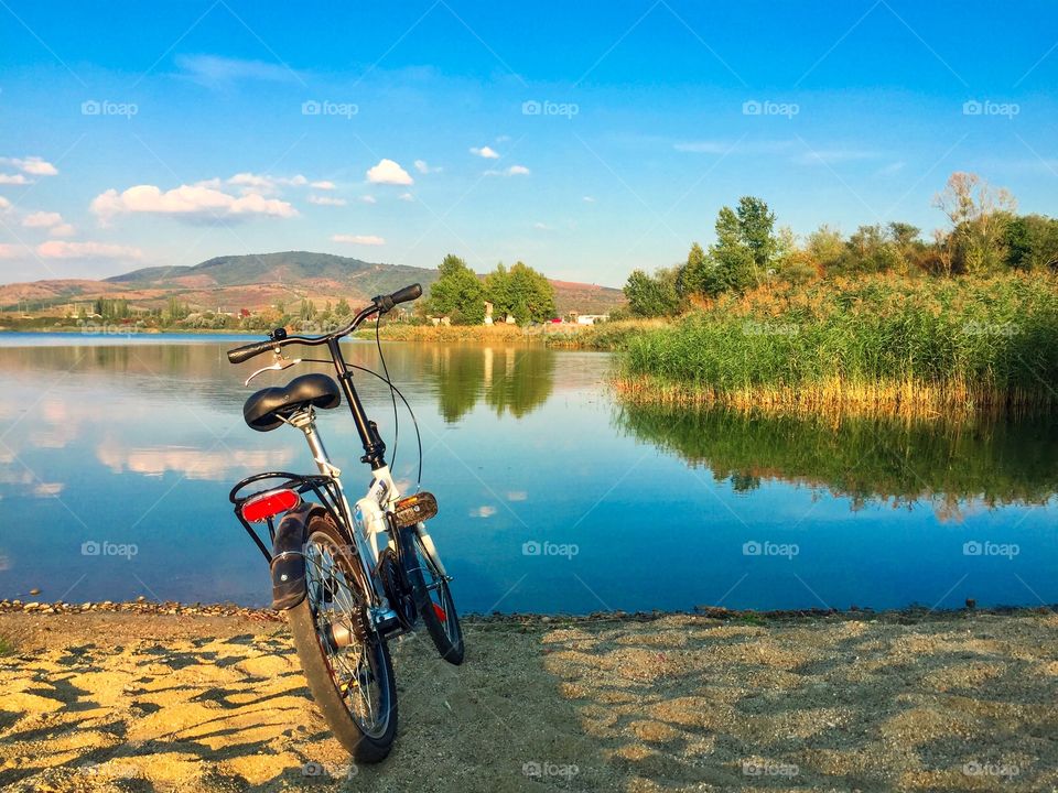 Riding the bicycle