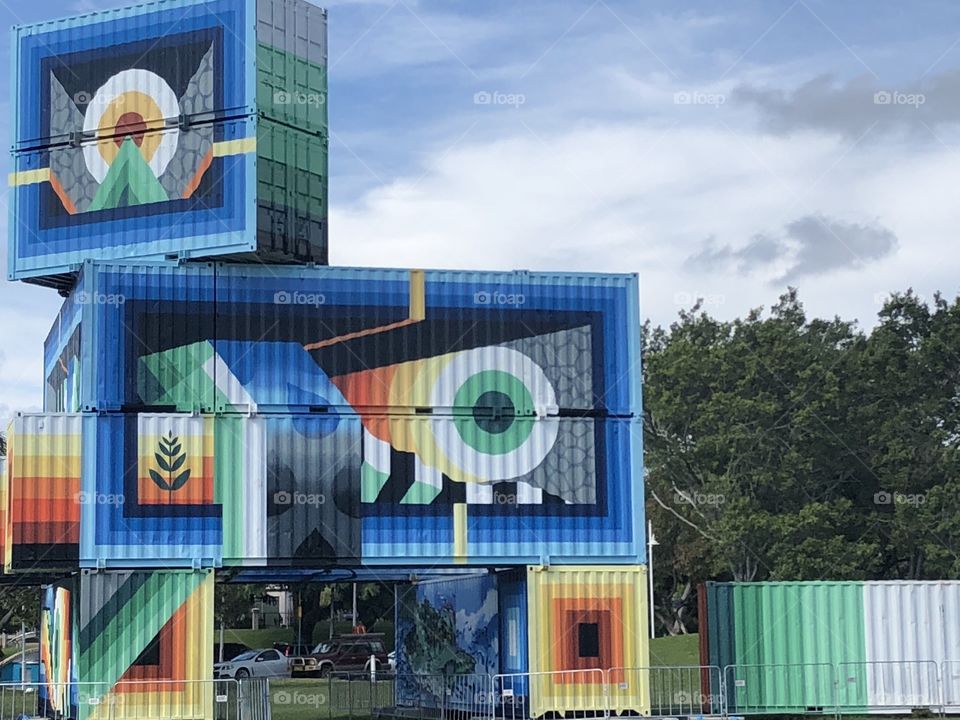 Shipping container artwork 
