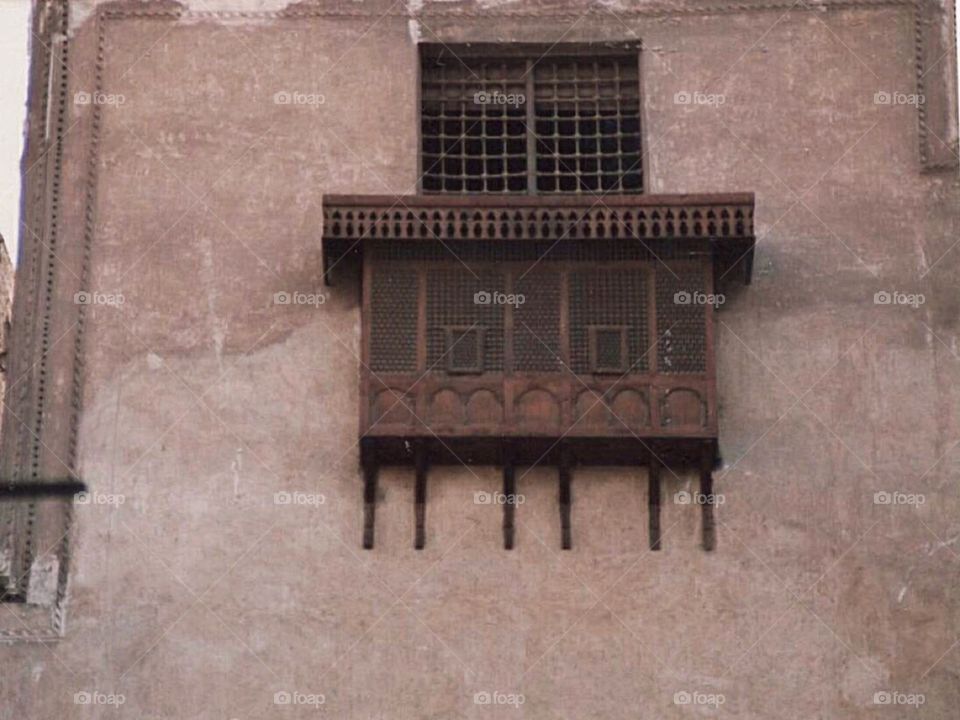 Old balcony window in Cairo 