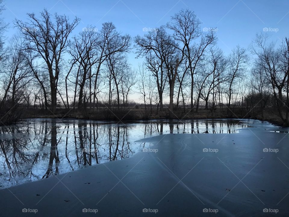 An evening hike with a quick stop to capture the light over the water.