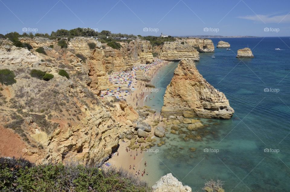 Cliff praia da Marinha Portugal 