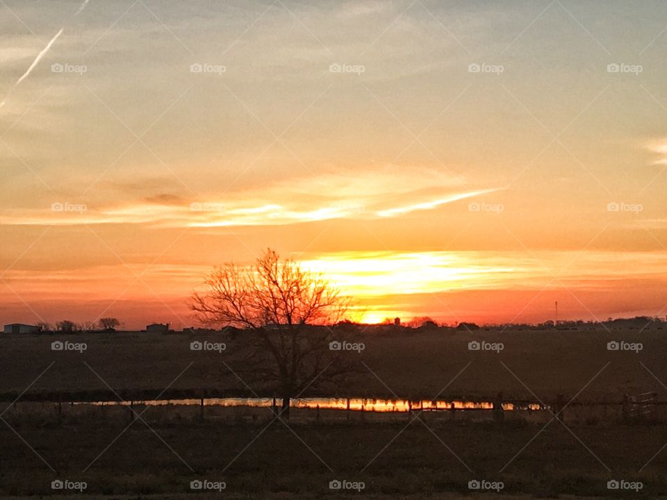 Sunrise over the hill