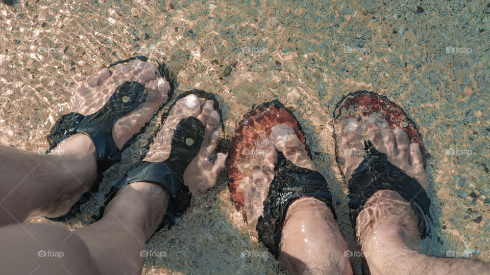 Let the waves kiss your feet. 😍😘 A photo taken at Paradise Island near Little Boracay Beach Resort.