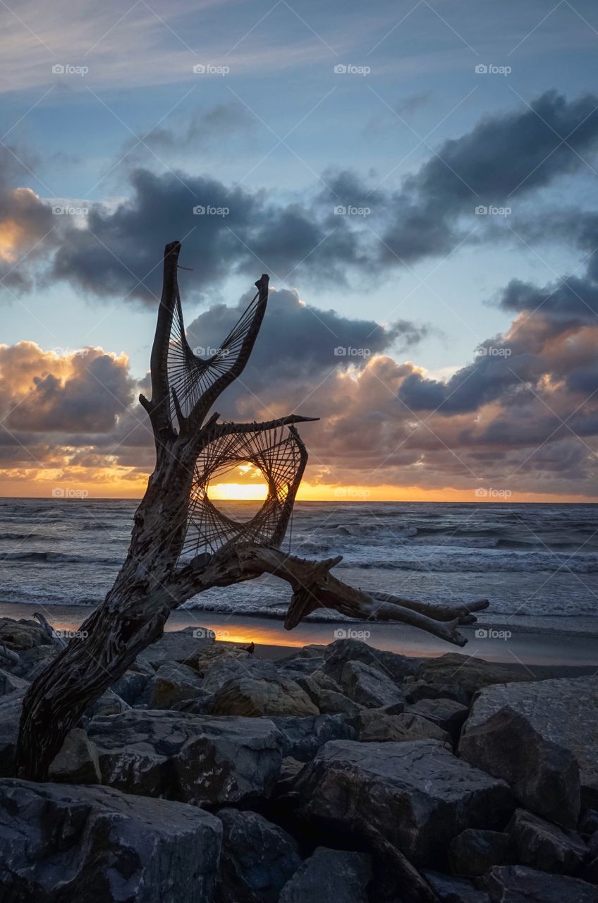 Sunset in Hokitika, New Zealand