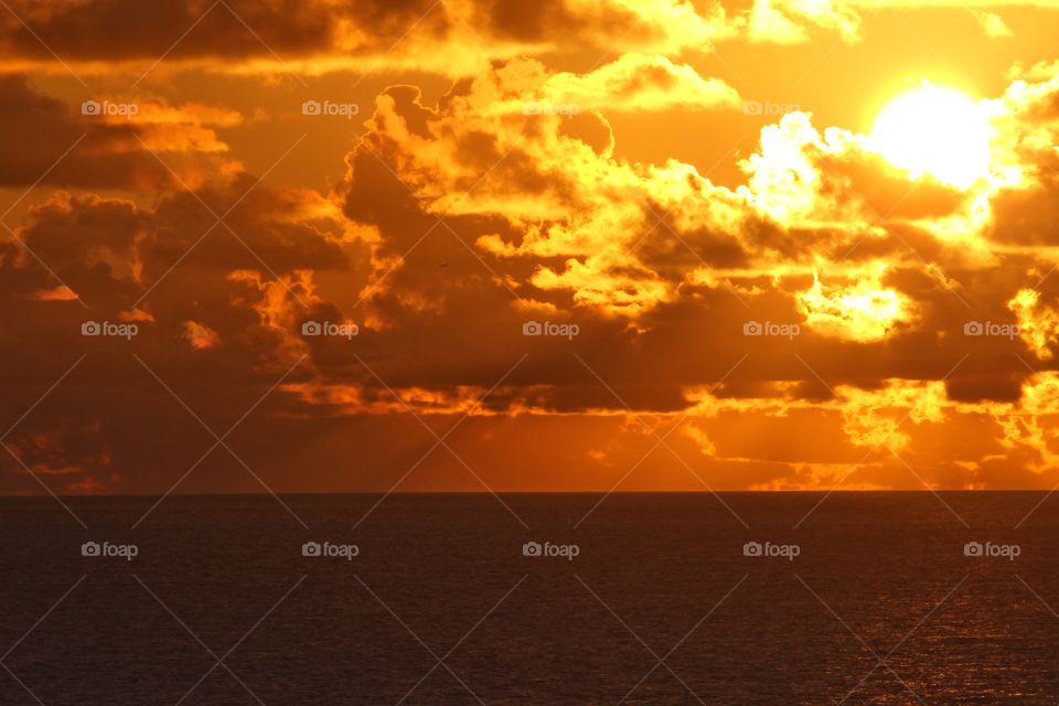 Sunset Over the Atlantic Ocean