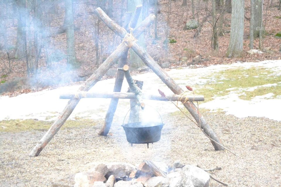 How they made maple syrup in the old days