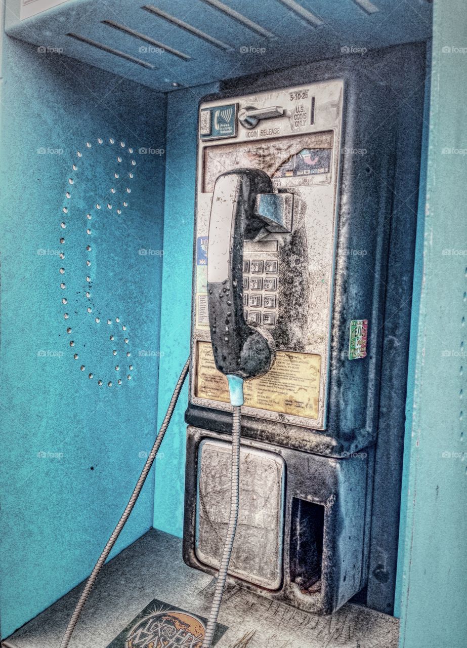 Close-up of old-fashioned telephone