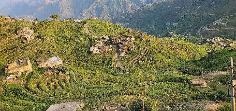 Glory be to God, the magnificent and picturesque view and the natural green trees are a view that is nothing more wonderful than it