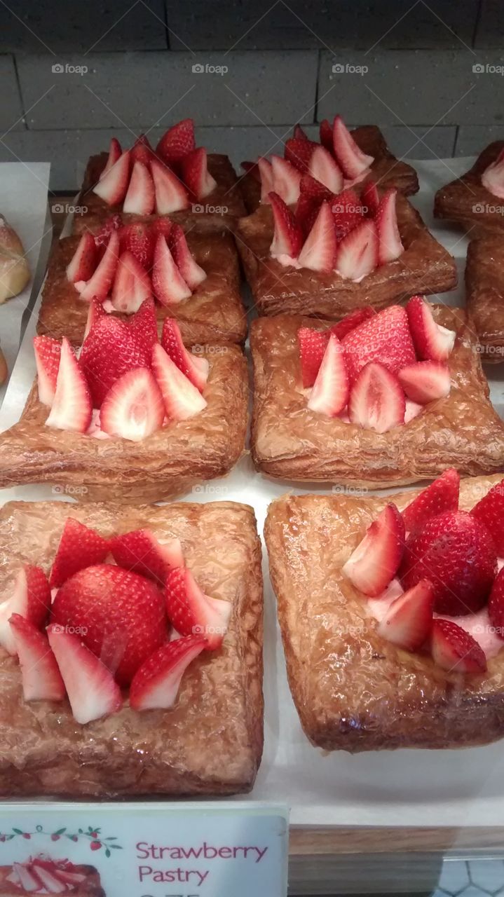 strawberry pastries. in store