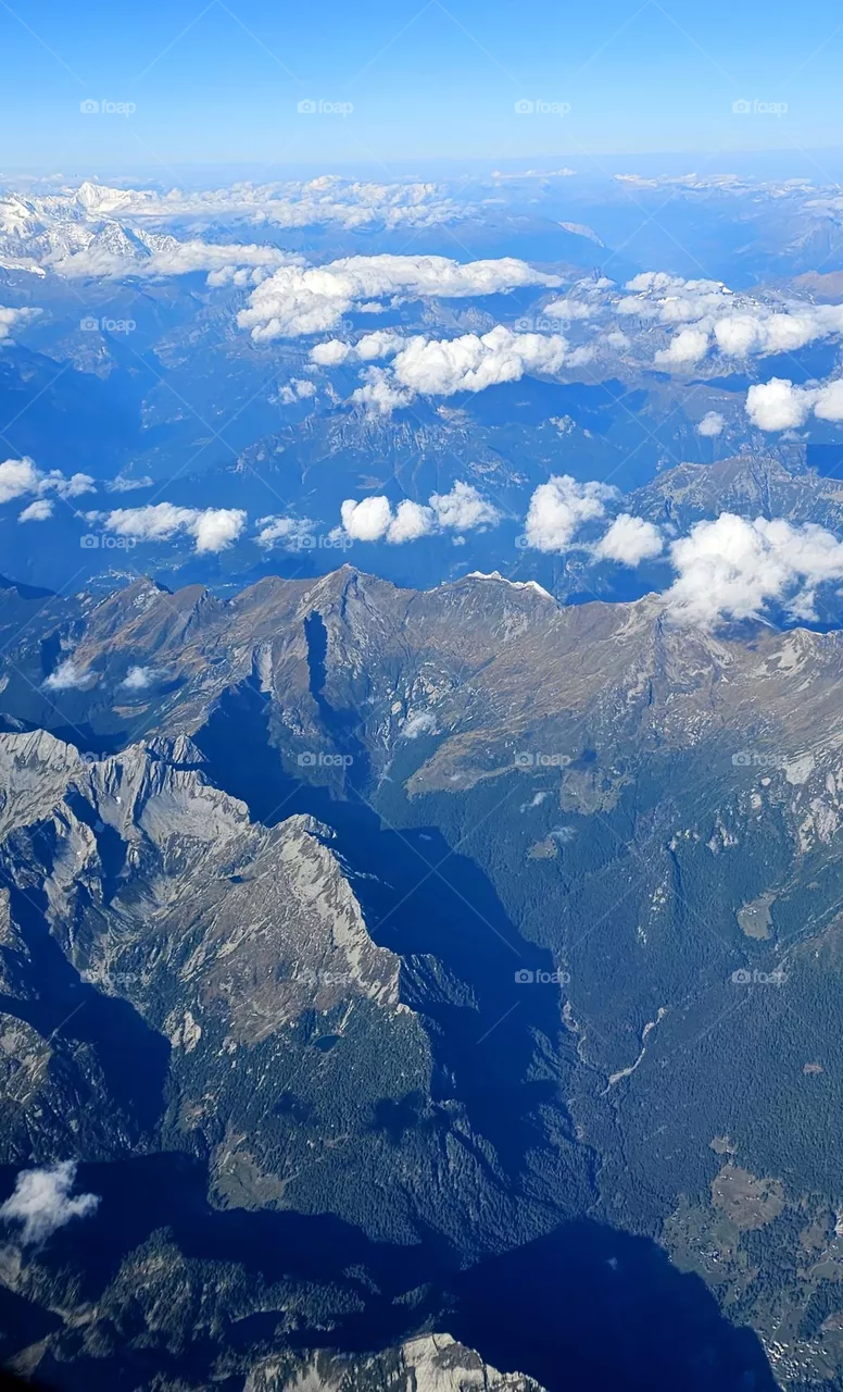 vue aérienne de l'Italie