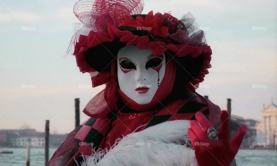 Carnevale di Venezia. Maschere in posa.