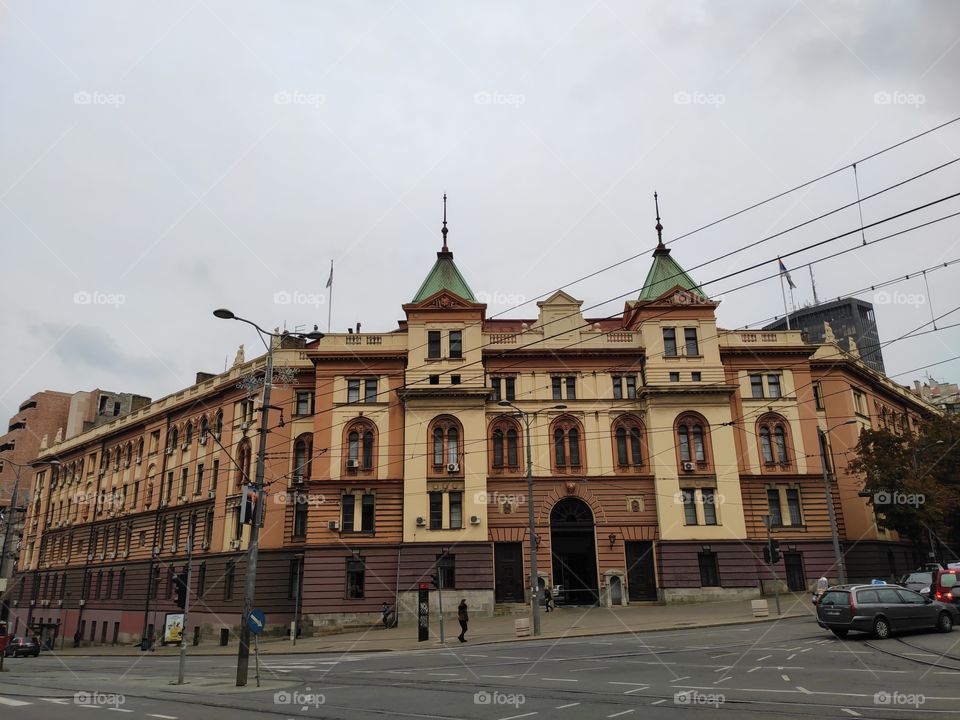 Nice facade of the house Belgrade Serbia