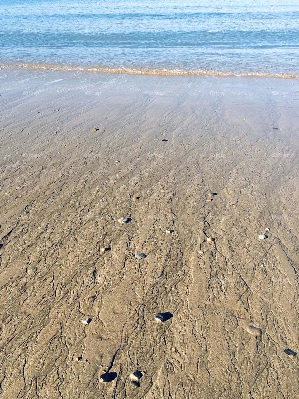 Wave trails in the sand
