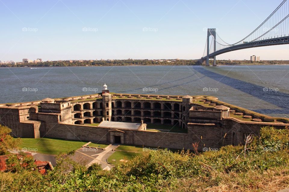 Fort Wadsworth and the Verrazano Narrows Bridge, New York