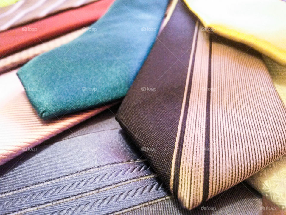 close up of fashionable ties