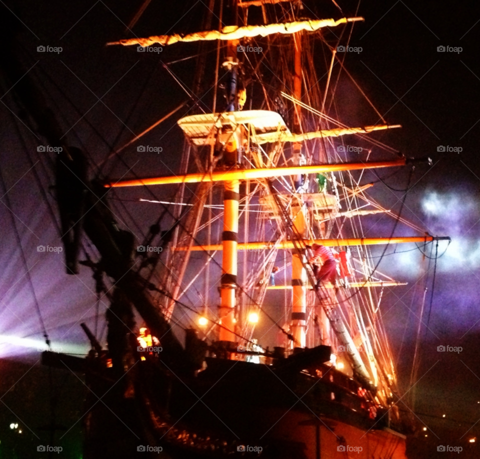 night lights boat sailboat by emmanuelgr