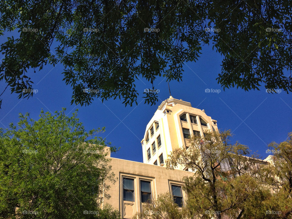 Past century public building in Art Deco style