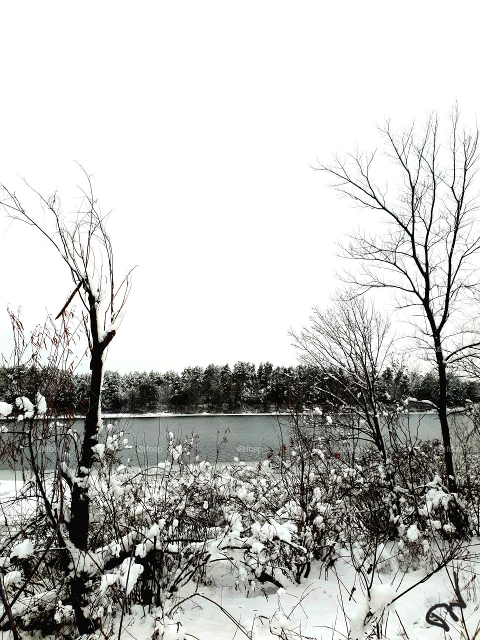 winter and river