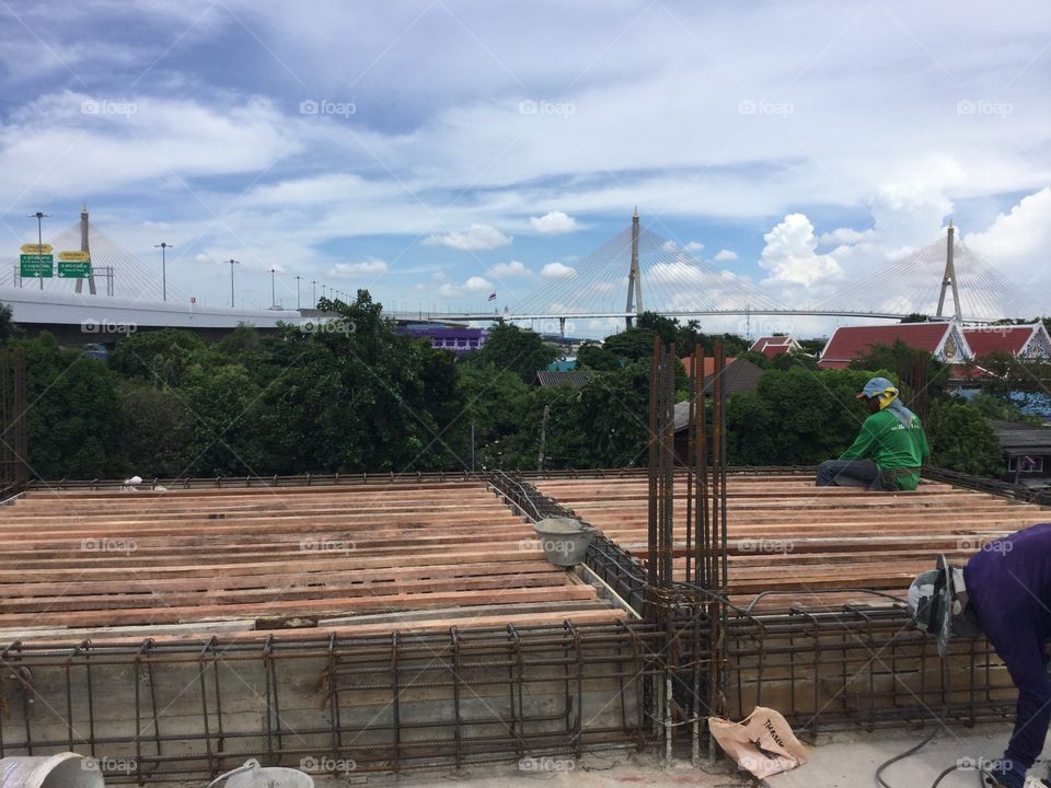 Worker construction site