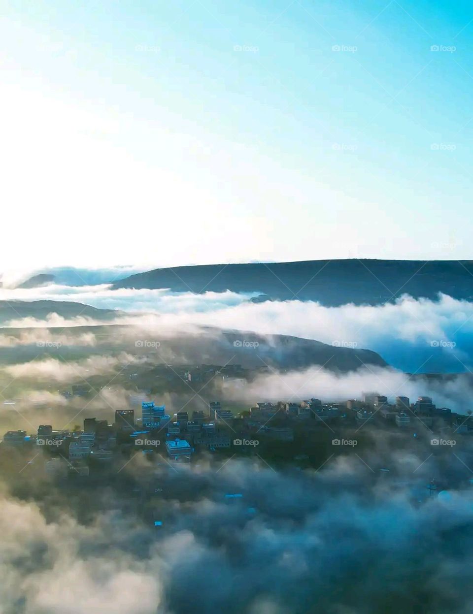 Glory be to God, the magnificent and picturesque view and the natural green trees are a view that is nothing more wonderful than it