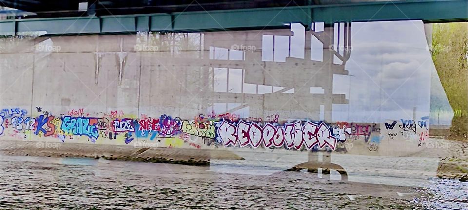 This is the river “Danube” or “Donau” flowing by the city of “Regensburg” in “Bavaria”, Germany. 2024. Hypnotic Productions