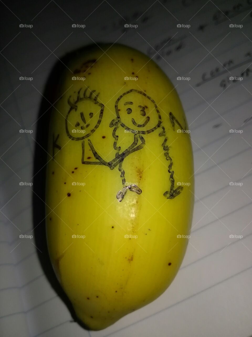 cute couple pic on a banana
