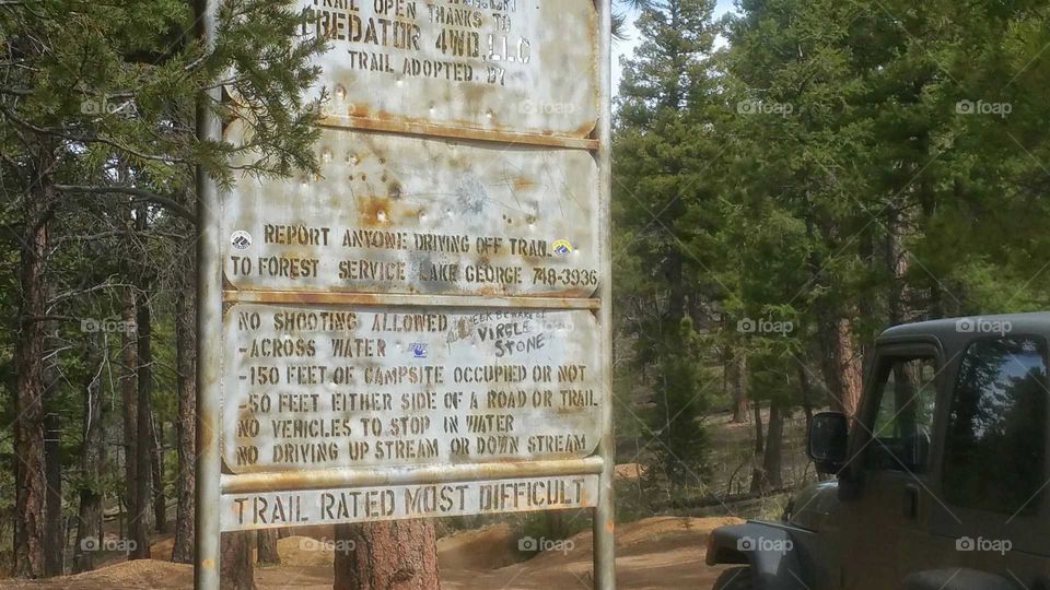 Signage at the trail head