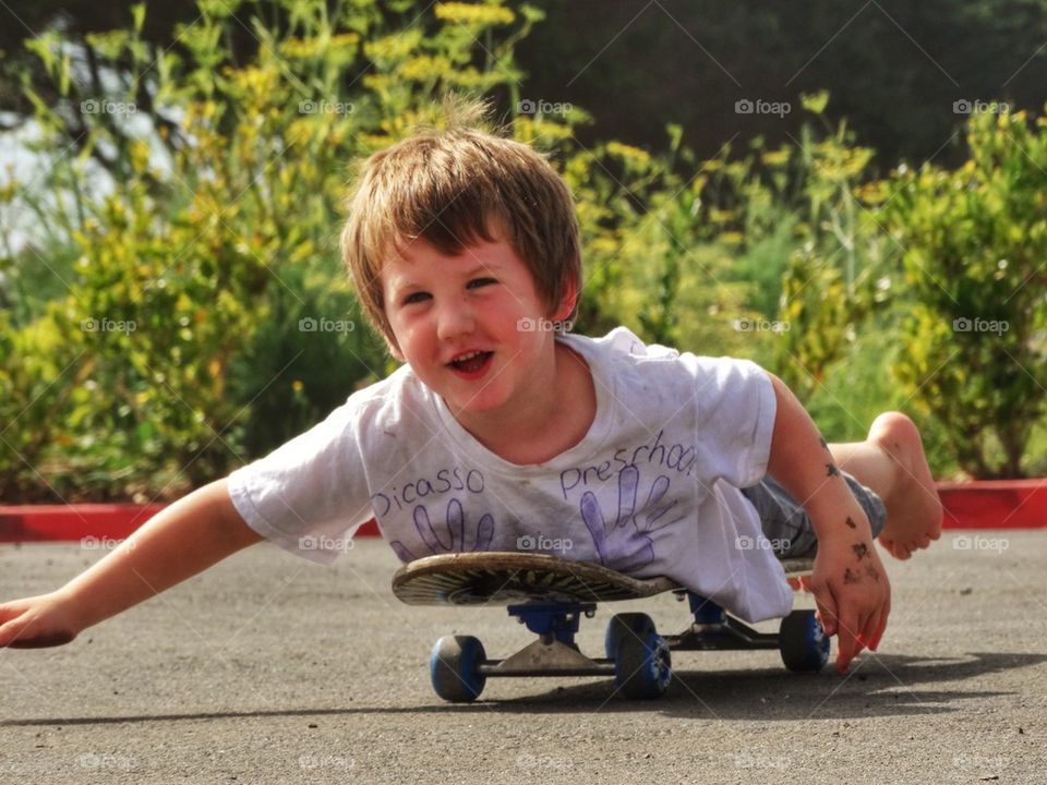 Boy On A Skateboard