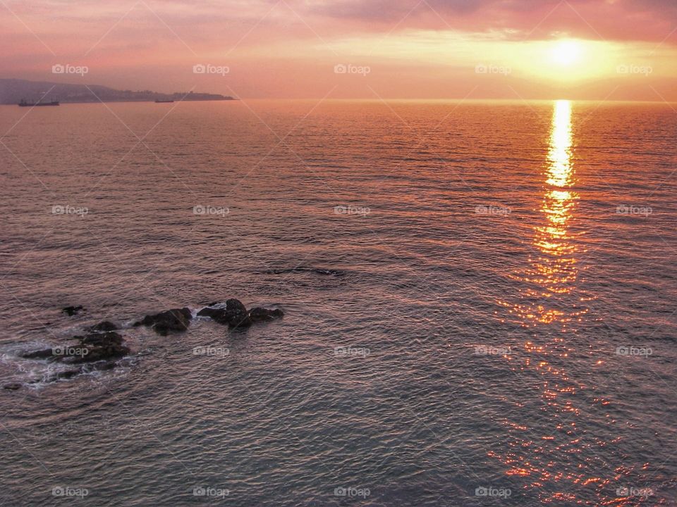 Sunset. Chilean Coastline