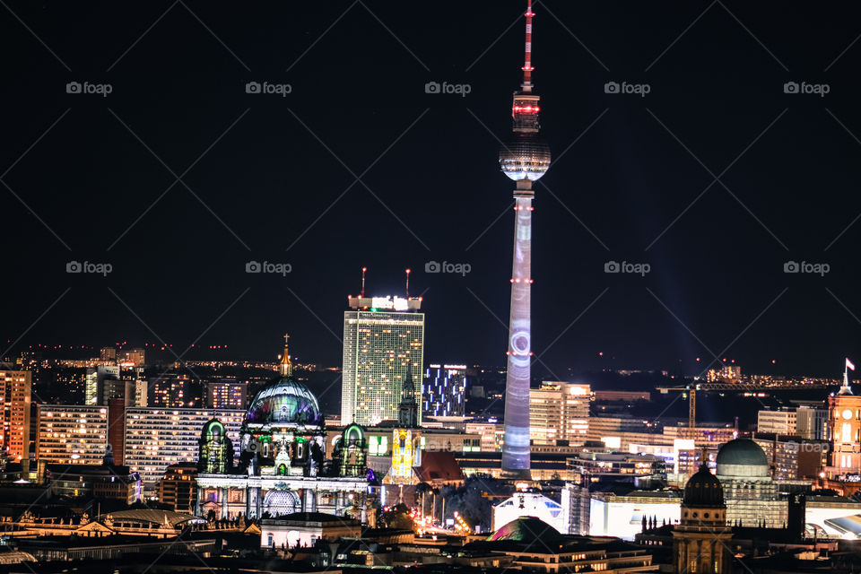 Panorama Berlin at Night