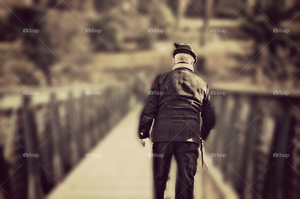 Old man on the bridge