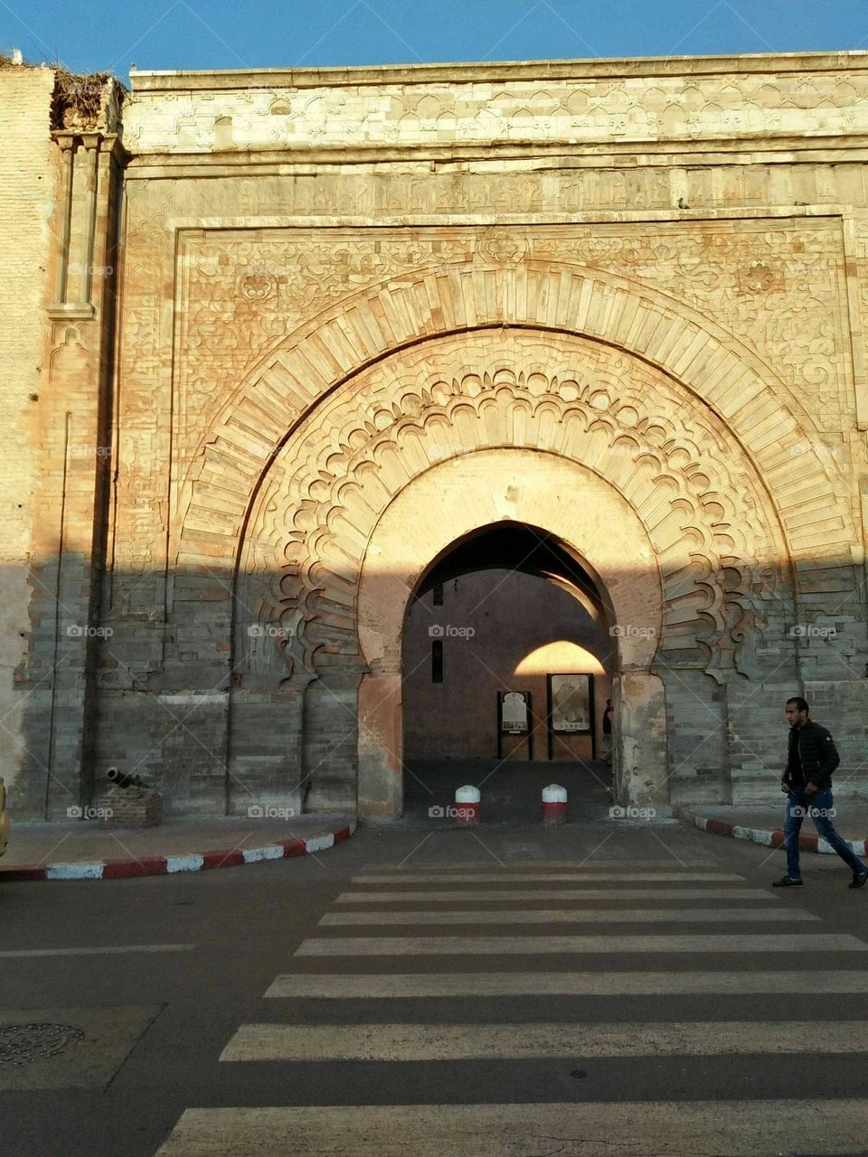 Ancient door at marrakech city in Morocco.