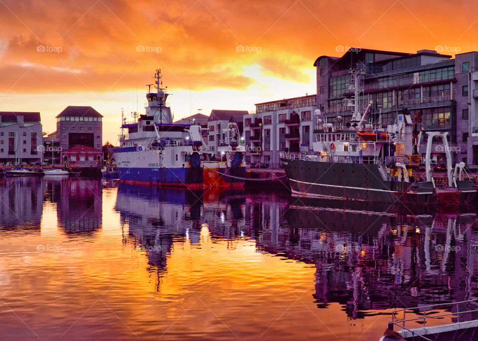 Ships at Galway docks