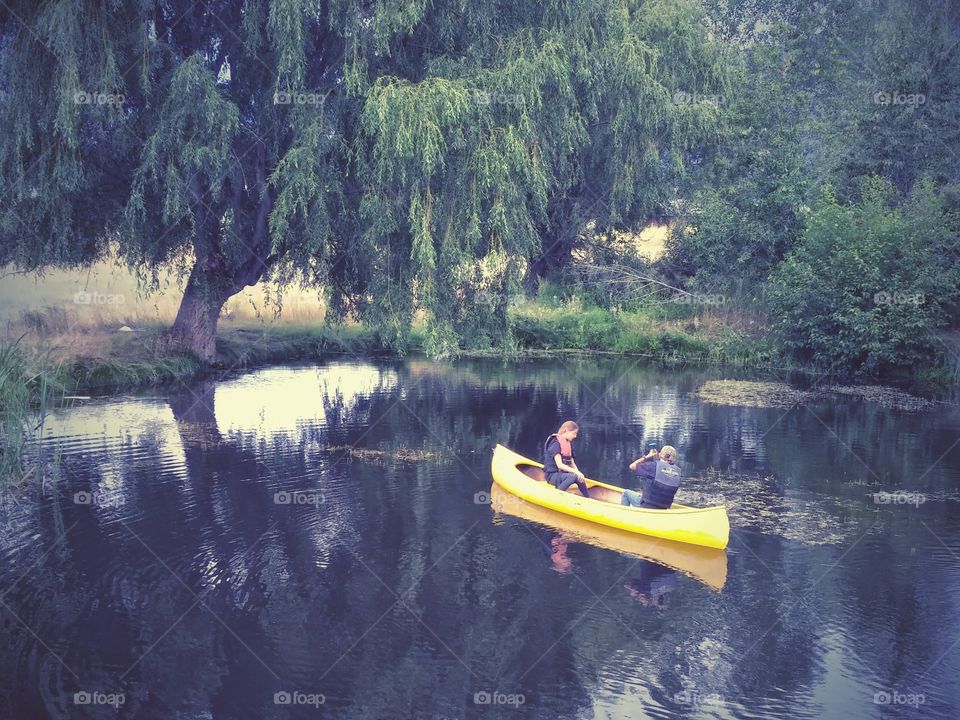 summer canoeing fun